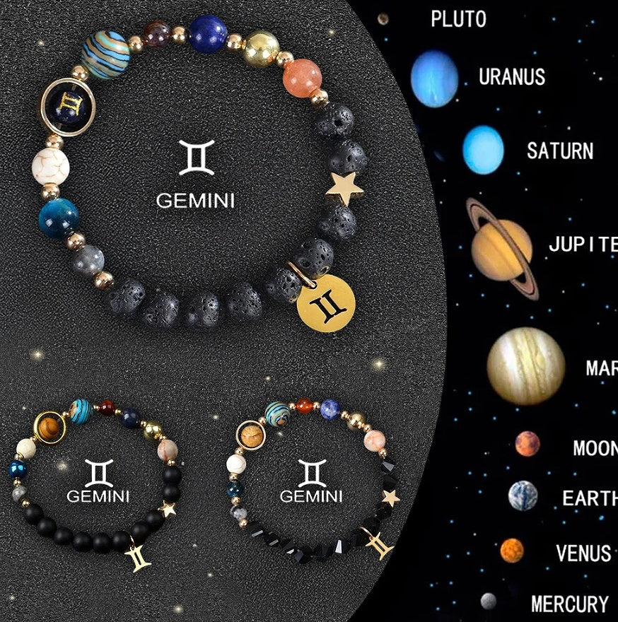 Twelve Zodiac Crystal Bracelets