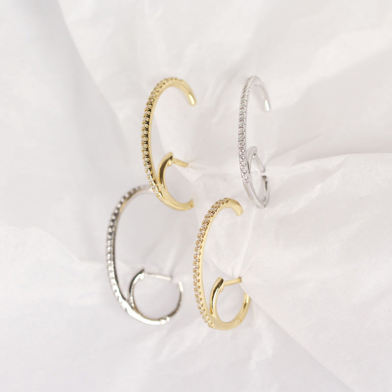 INS Style Personality Full Of Diamond Earrings Earrings Earrings Wild Earrings