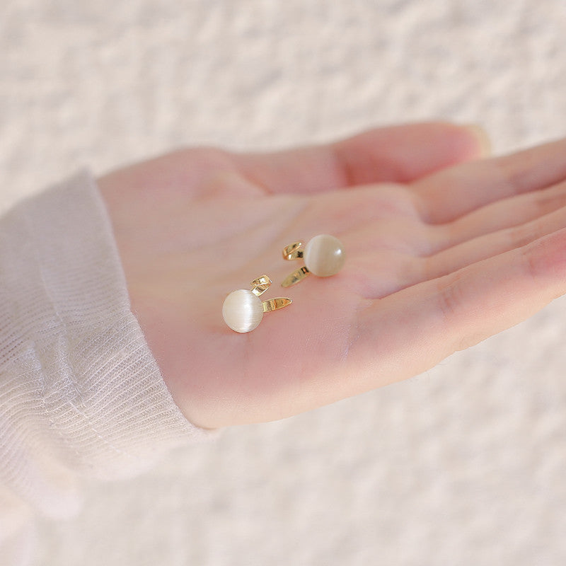 Petite Cat's Eye Earrings Rabbit Earrings