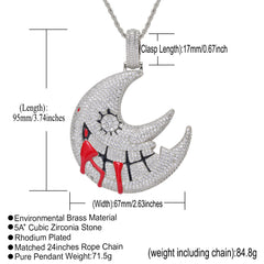 Necklace Hip Hop Moon Pendant Necklace Exaggerated Funny Necklace