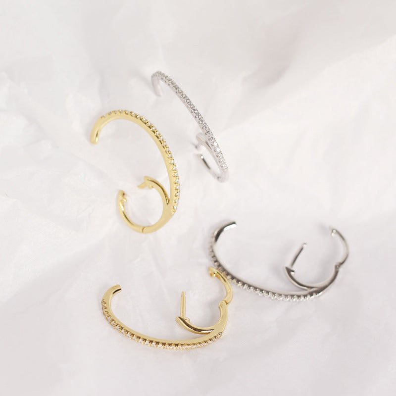 INS Style Personality Full Of Diamond Earrings Earrings Earrings Wild Earrings