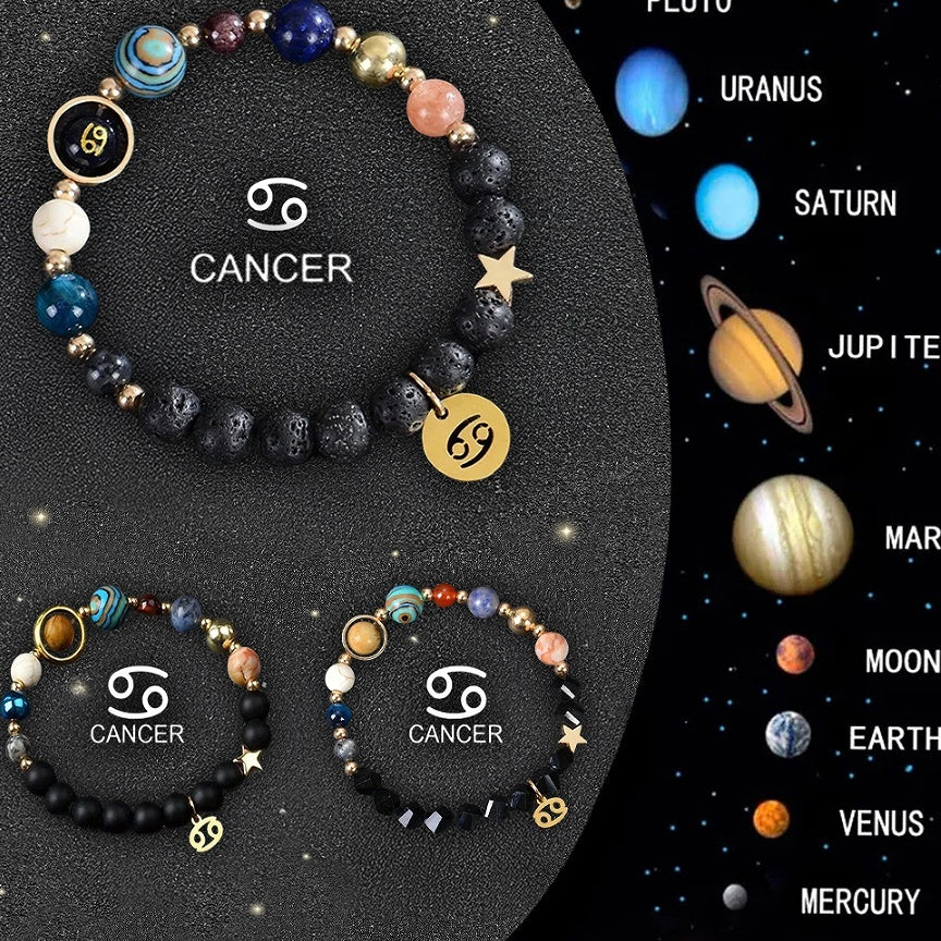 Twelve Zodiac Crystal Bracelets