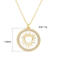 Round Colorful Oil Necklace Pendant Necklace