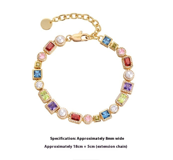 Colored Zircon Bracelets For Men And Women