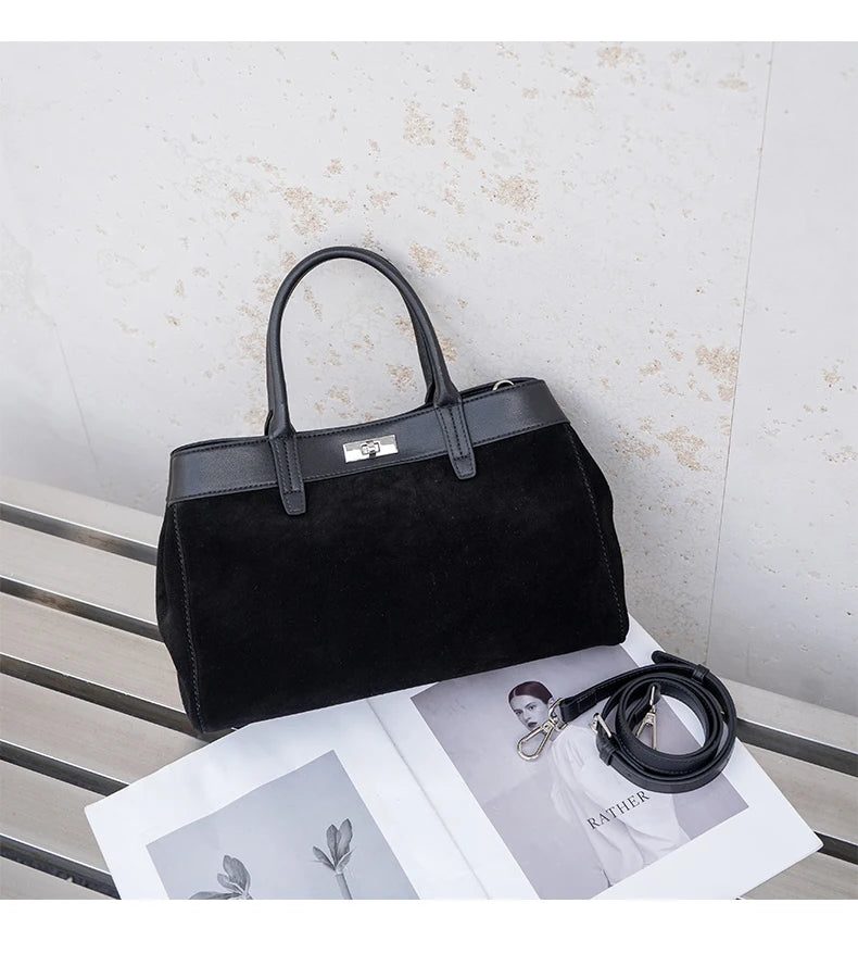 Velora, Casual suede handbags for women,