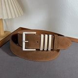 ABI-Ceinture élégante en daim pour femme
