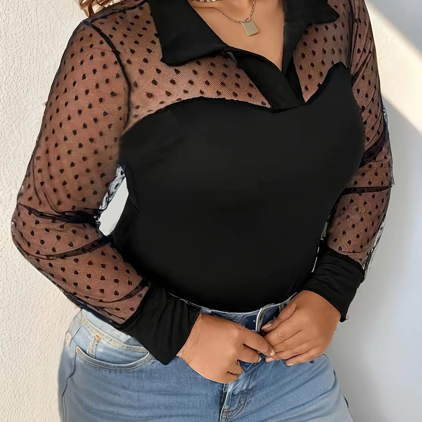 Blouse chic en mousseline à poids