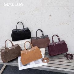 Velora, Casual suede handbags for women,