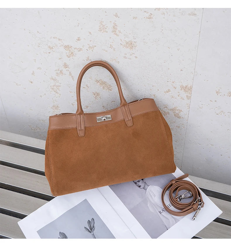 Velora, Casual suede handbags for women,