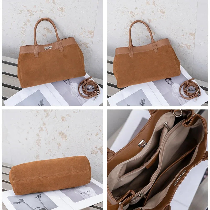 Velora, Casual suede handbags for women,