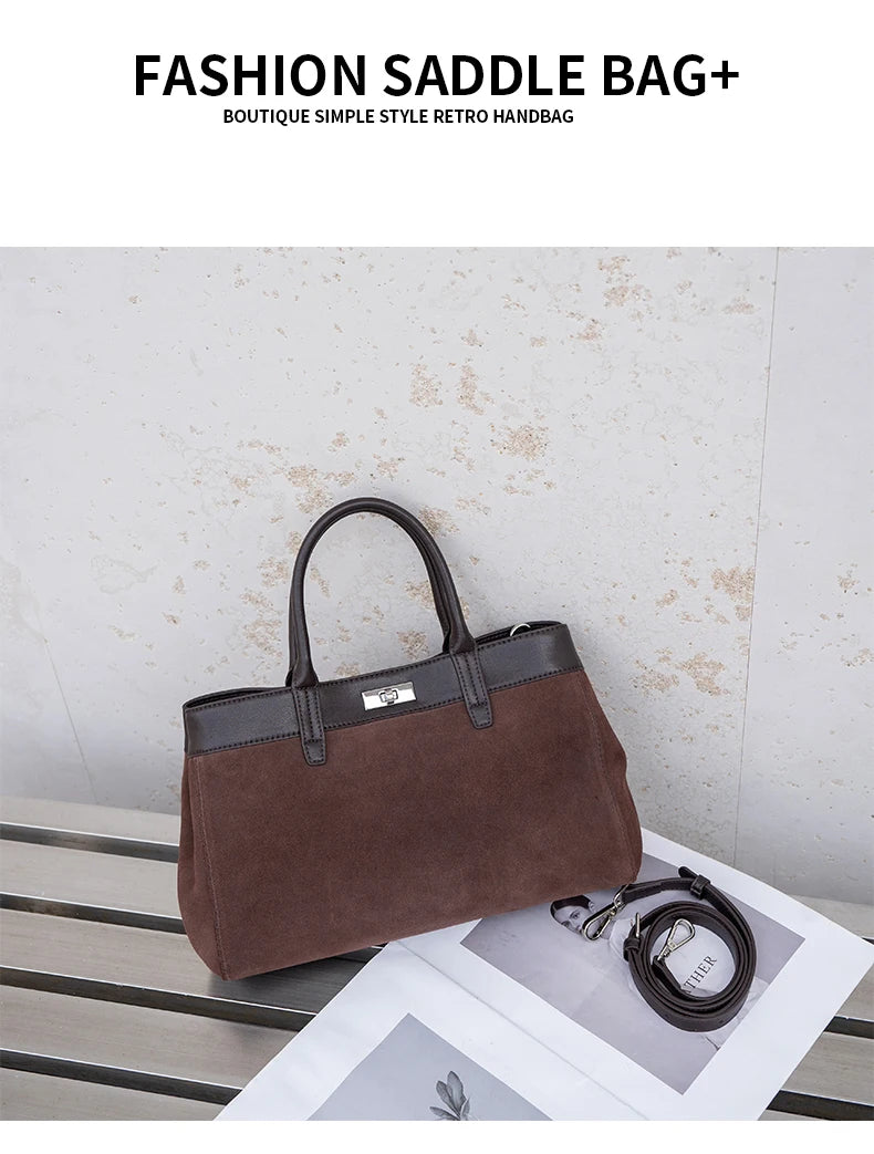 Velora, Casual suede handbags for women,