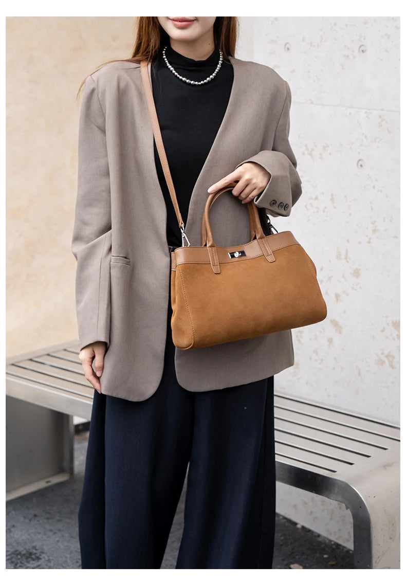 Velora, Casual suede handbags for women,