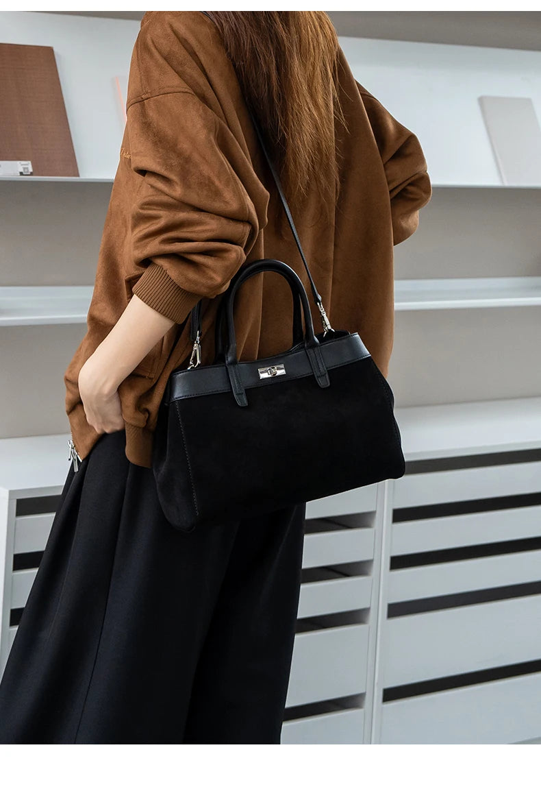 Velora, Casual suede handbags for women,