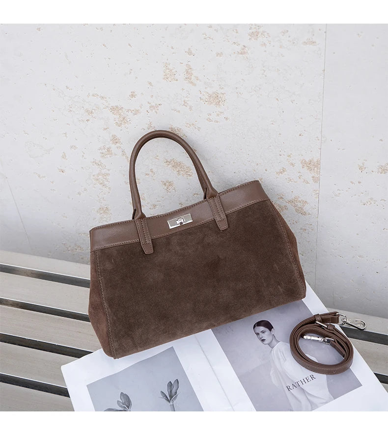 Velora, Casual suede handbags for women,