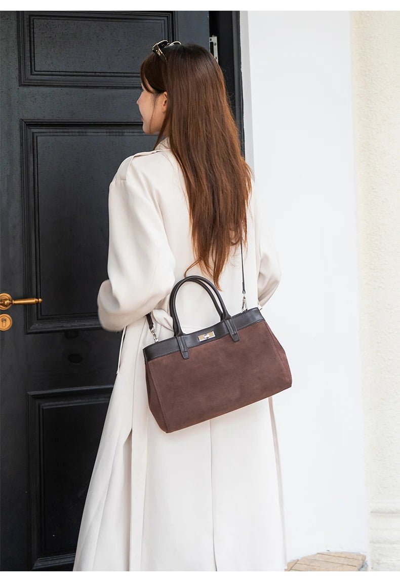 Velora, Casual suede handbags for women,