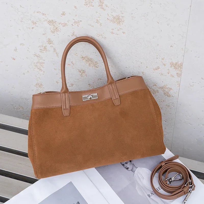 Velora, Casual suede handbags for women,