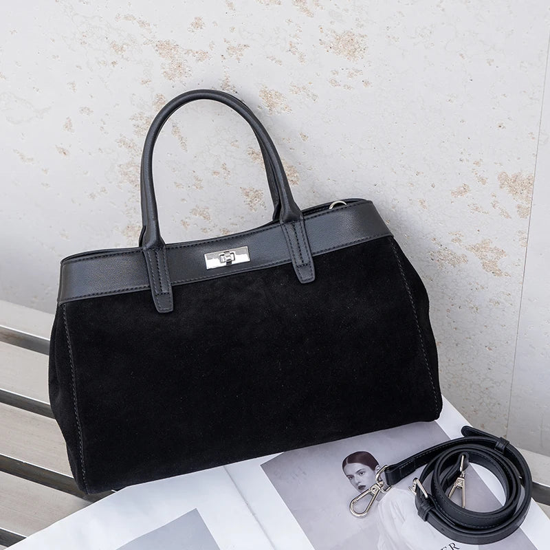 Velora, Casual suede handbags for women,