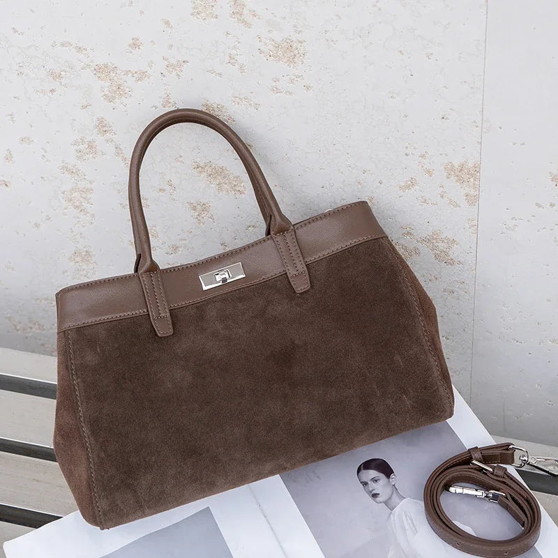 Velora, Casual suede handbags for women,