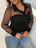 Blouse chic en mousseline à poids