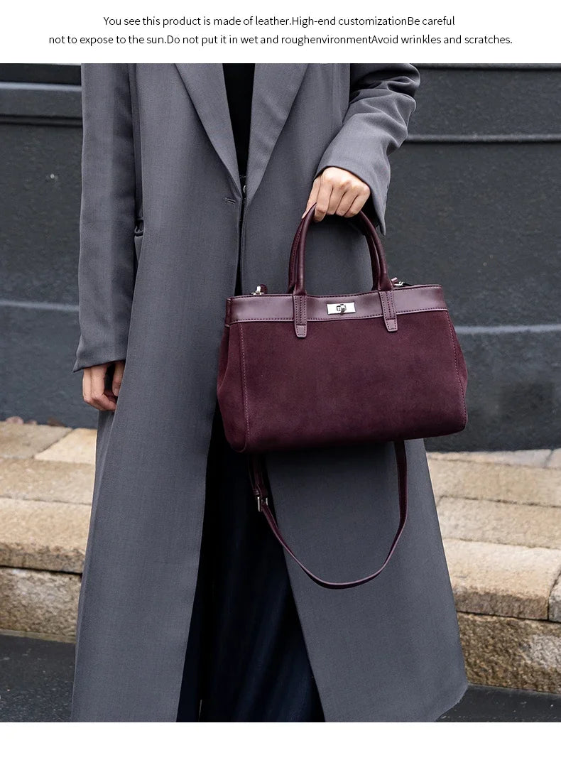 Velora, Casual suede handbags for women,