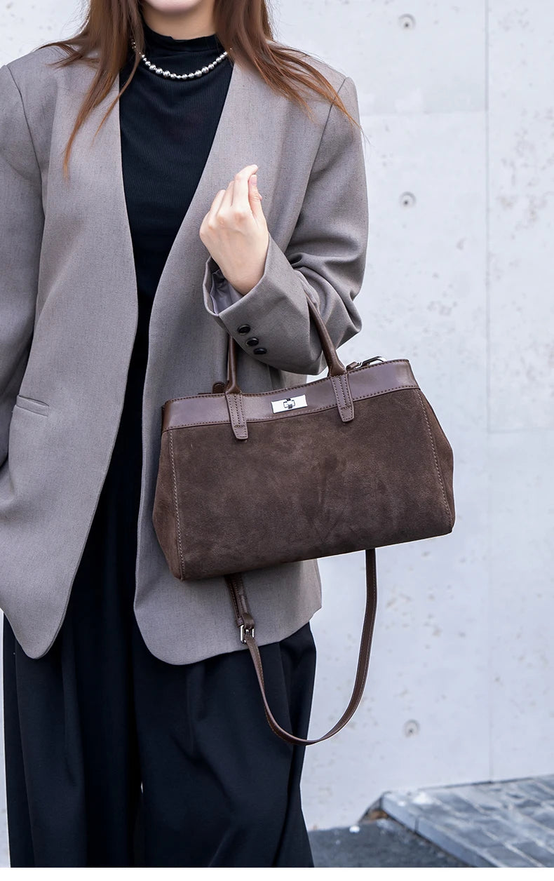 Velora, Casual suede handbags for women,