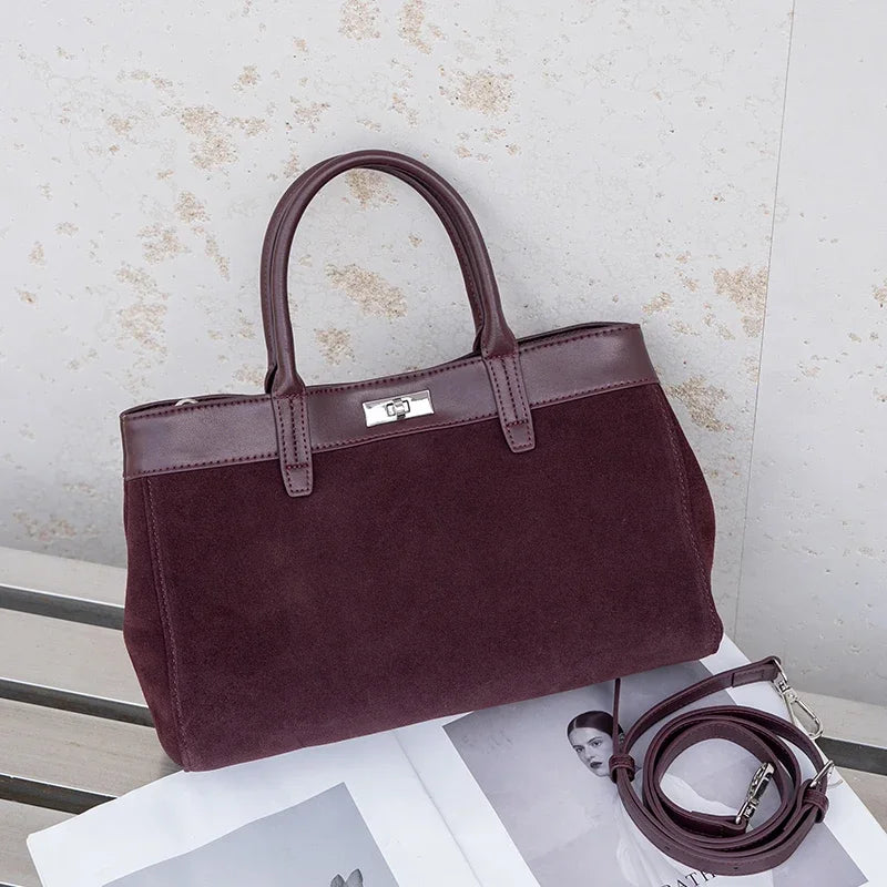 Velora, Casual suede handbags for women,
