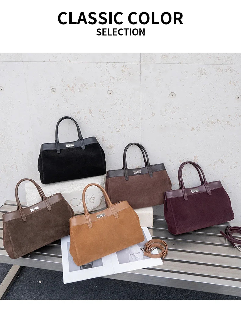 Velora, Casual suede handbags for women,