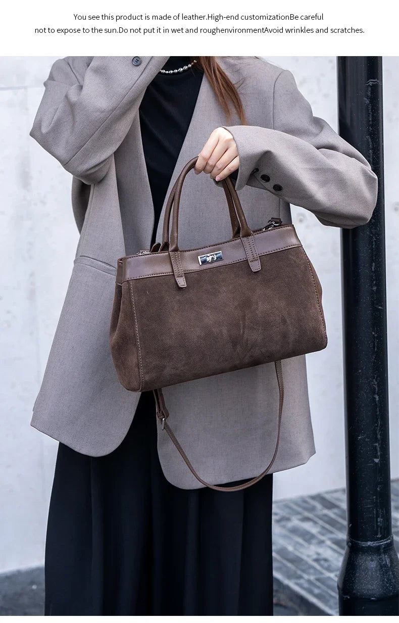 Velora, Casual suede handbags for women,