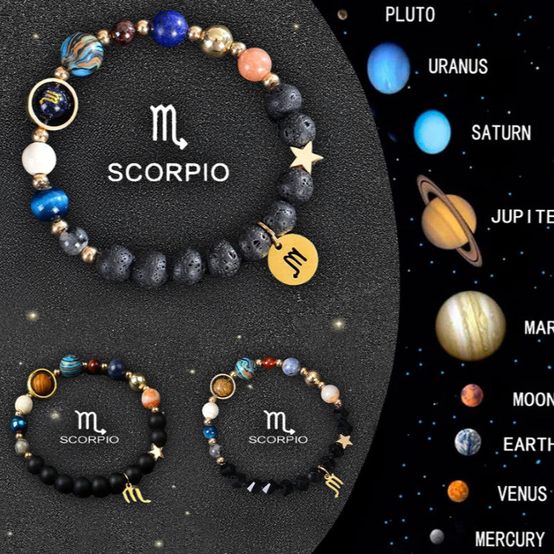 Twelve Zodiac Crystal Bracelets