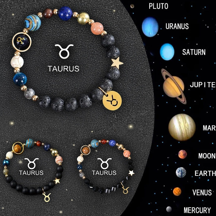 Twelve Zodiac Crystal Bracelets