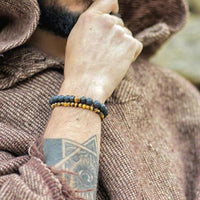 Bracelet en pierre volcanique pour hommes