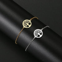 Bracelet motif Arbre de vie en deux tons