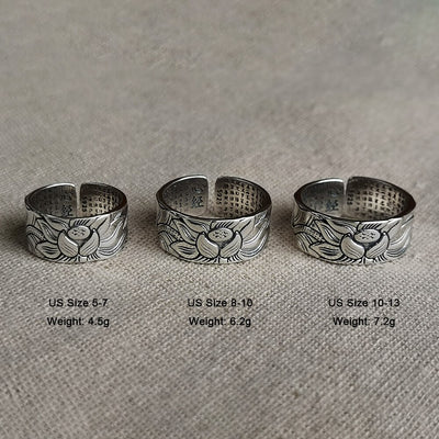 Lotus , Bague en Argent