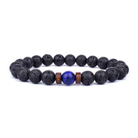 Bracelet en pierre volcanique pour hommes