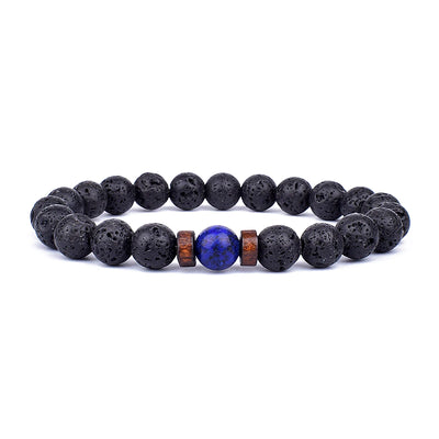 Bracelet en pierre volcanique pour hommes